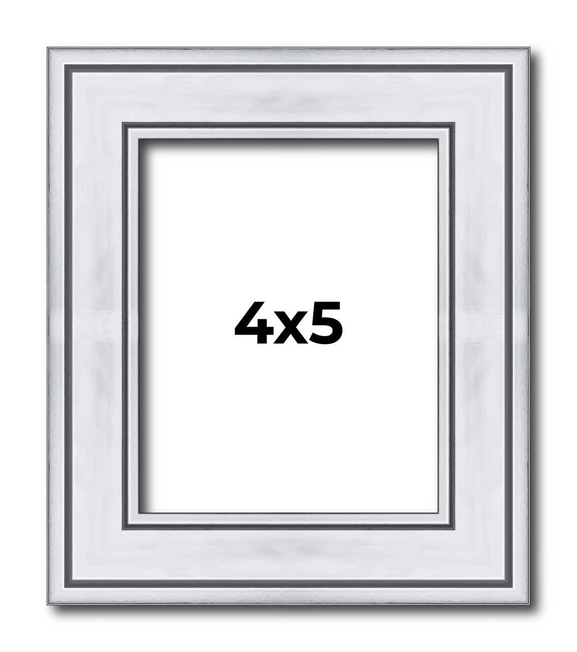 Photo Size Classic Silver Picture Frame - UV Acrylic, Foam Board Backing, Hanging Hardware